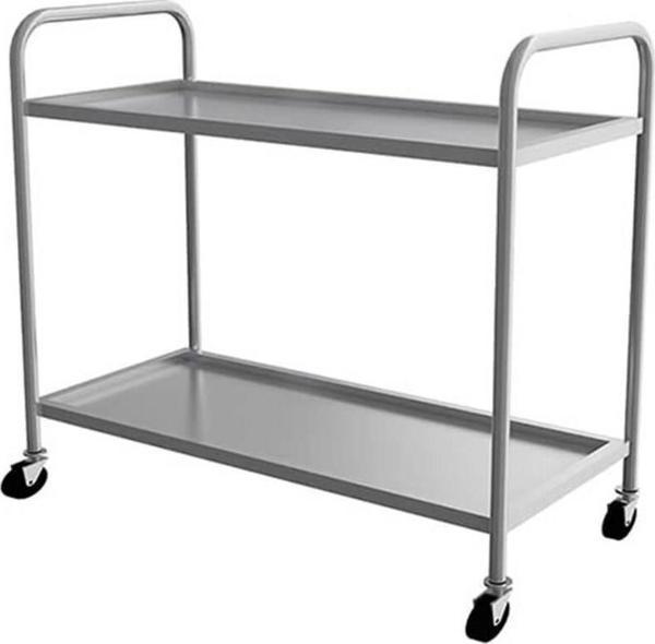 Empero EMP.2.SV.02 Krom Servis Arabası - 2 Katlı - 55x86x90 cm - Image 1