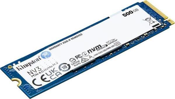 Kingston NV3 500GB 22x80mm PCIe 4.0 x4 M.2 NVMe SSD - Image 1