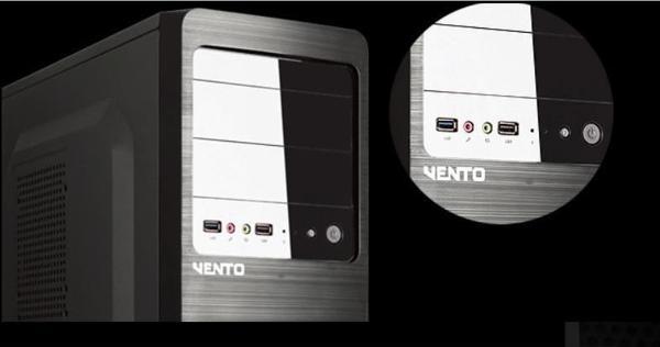 VENTO VS114F 400W Peak Siyah Mid Tower ATX Kasa - Image 1