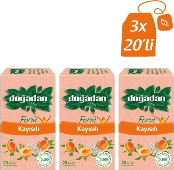 Doğadan Form Çay Kayısılı 20'li x 3 Adet - Image 1