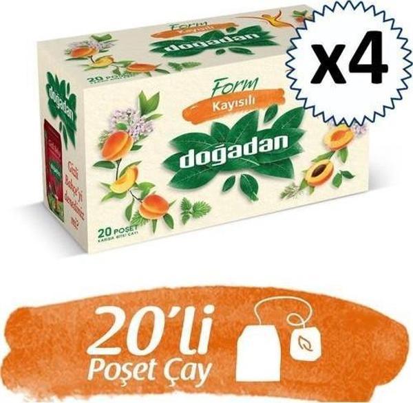 Doğadan Form Çay Kayısılı 20'li x 4 Kutu - Image 1