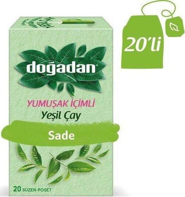 Doğadan Yumuşak İçimli Yeşil Çay 20'li - Image 1