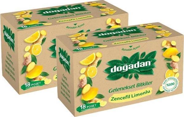 Doğadan Zencefil Limonlu Bitki Çayı 18'li x 2 Adet - Image 1