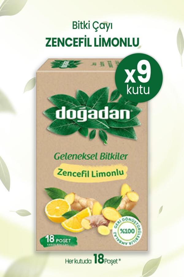 Doğadan Zencefil Limonlu Bitki Çayı 18'li x 9 Adet - Image 1