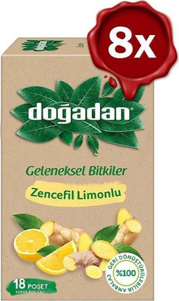 Doğadan Zencefil Limonlu Bitki Çayı x 8 adet - Image 1