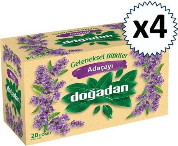 Doğadan Adaçayı 20'li Poşet Bitki Çayı x 4 Kutu - Image 1