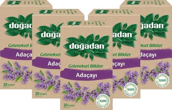 Doğadan Adaçayı Bitki Çayı 20'li x 5 Adet - Image 1