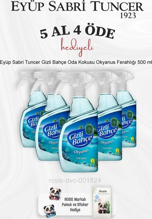 Eyüp Sabri Tuncer Gizli Bahçe Oda Kokusu Okyanus Ferahlığı 500 ml 5 Al 4 Öde ve Rosie Pamuk - Image 1