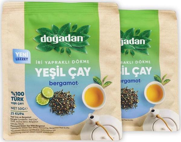 Doğadan Dökme Yeşil Çay Bergamot 50 gr x 2 Adet - Image 1