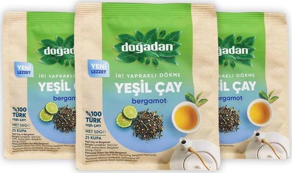 Doğadan Dökme Yeşil Çay Bergamot 50 gr x 3 Adet - Image 1