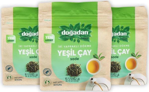Doğadan Dökme Yeşil Çay Sade 60 gr x 3 Adet - Image 1