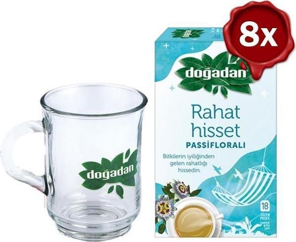 Doğadan Rahat Hisset Passifloralı 18'li x 8 + Doğadan Cam Bardak   - Image 1