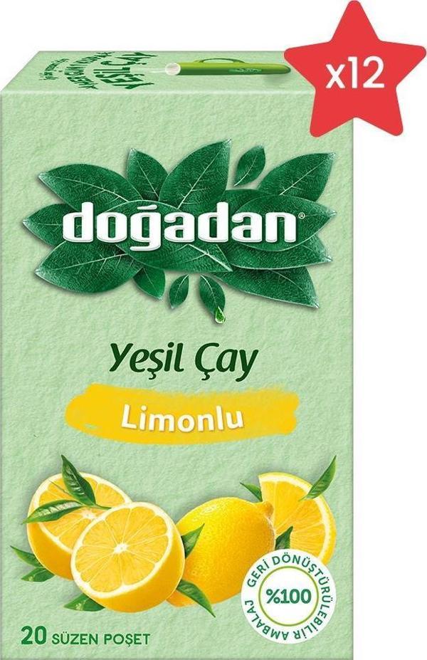 Doğadan Yeşil Çay Limonlu x 12 - Image 1