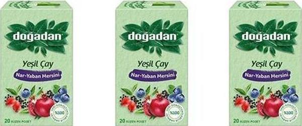 Doğadan Yeşil Çay Nar Yaban Mersini x 3 adet - Image 1