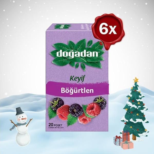 Doğadan Yılbaşı Paketi Böğürtlenli Karışık Meyve Çayı x 6 - Image 1