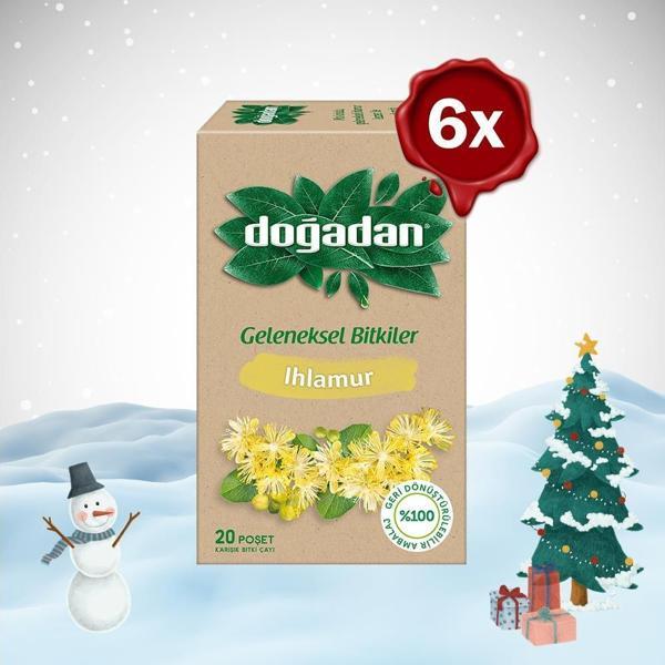 Doğadan Yılbaşı Paketi Ihlamur Çayı 20'li x 6 - Image 1