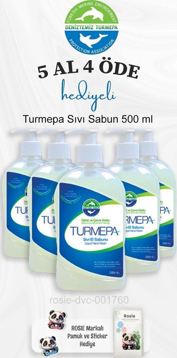 Turmepa Sıvı Sabun 500 ml 5 Al 4 Öde ve Rosie Pamuk - Image 1