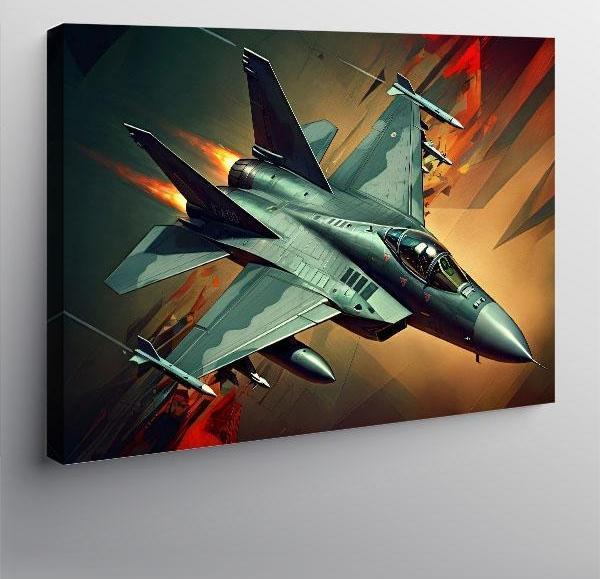 Kanvas Tablo Jet Uçakları Manevrası 100cmx140cm - Image 1