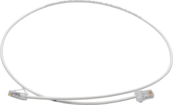 PATCH CORD  UTP CAT6 1 MT SLIM WHITE  (08F003) - Image 1
