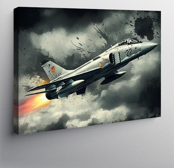 Kanvas Tablo Savaş Jeti Uçuşu 100cmx140cm - Image 1