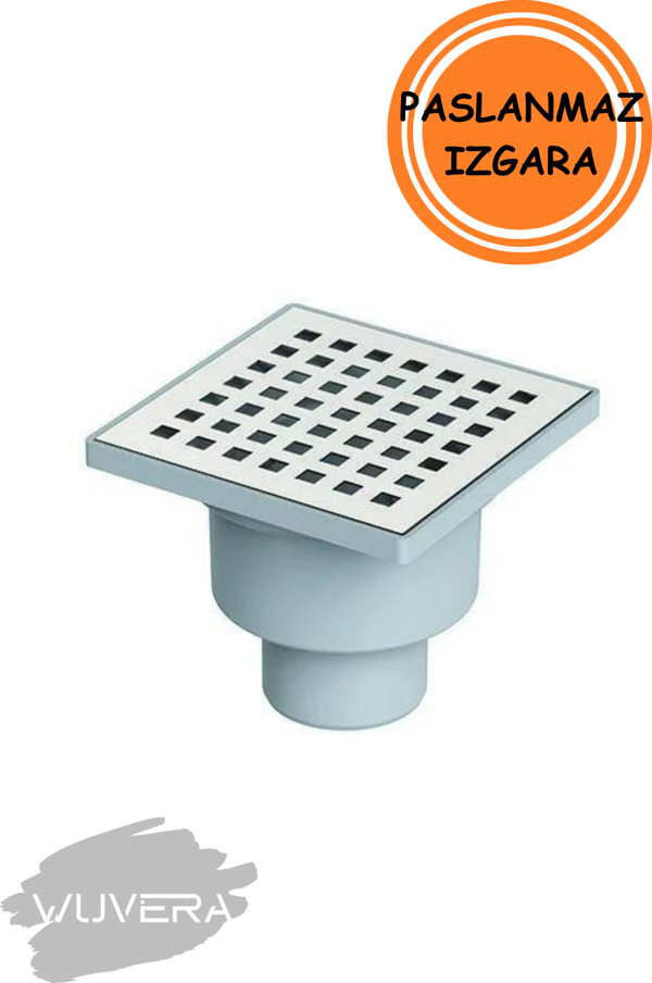 WUVERA 10*10 Ø50 Alttan Yer Süzgeci (sifon) Paslanmaz - Image 1