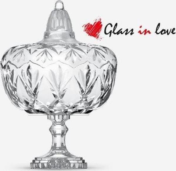 Glass İn Love Cam Ayaklı Şekerlik 650 ml - Image 1