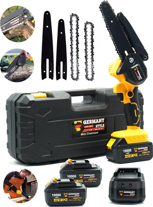 Germany Style Alman Çİft Akü Çift Pala Zincir Şarjlı Dal Budama Testeresi Makinesi - Image 1