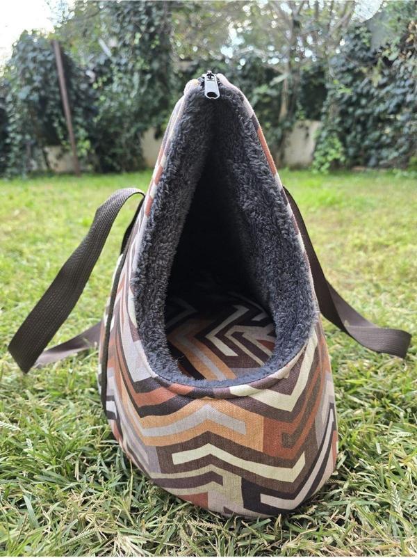 Holidog Kedi Köpek Taşıma Çantası Fermuarlı Cepli Yumuşak Dokulu - Image 1