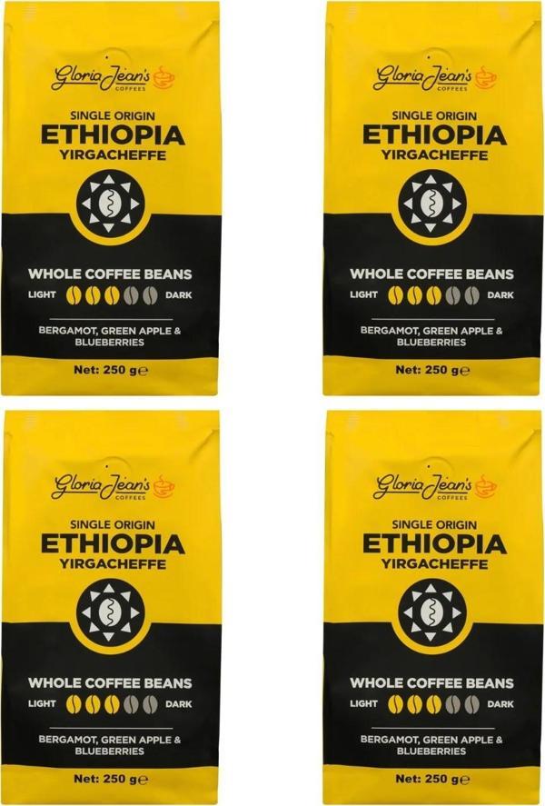 GLORİA JEAN'S ETHİOPİA YİRGACHEFFE 250 GR 4'LÜ PAKET - Image 1