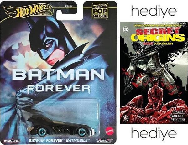 Hot Wheels Premium - Batman Forever (1/64) Batman Çizgi Roman Hediyeli - Image 1