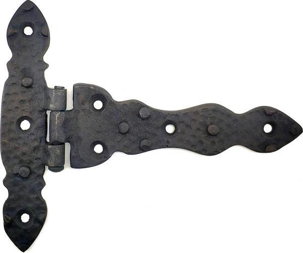 Antika Tarz Dekoratif Pirinç Kuyruklu Düğmeli Menteşe No2 - 138x167 mm, Oksit - Image 1