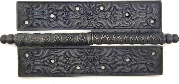 Antika Tarz Dekoratif Pirinç Lüks Okka Menteşe - 20cm, Oksit - Image 1