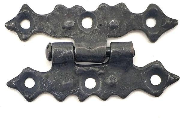 Antika Tarz Dekoratif Pirinç Yıldız Menteşe - 63x36 mm, Oksit - Image 1
