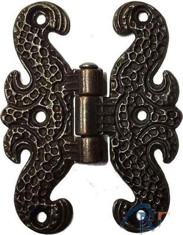 Zamak Kelebek Menteşe - Büyük, 50x67mm, Oksit, 1 Adet - Image 1