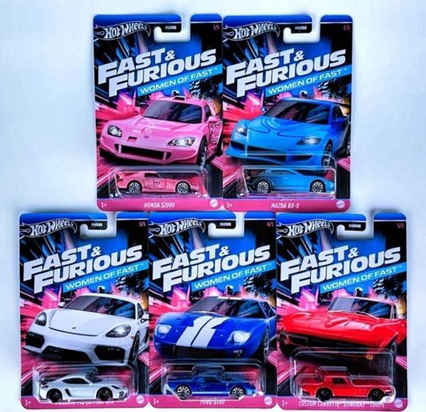 Hot Wheels Fast And Furious Women Of Fast ( 2024 ) 5'Li Set ( Hızlı Ve Öfkeli Beşli Set Model Araba ) - Image 1