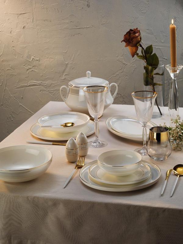 Aryıldız 60 Parça Hn Raissa Porselen Yemek Takımı Ar252956  - Image 1