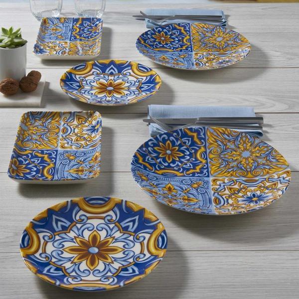 GÜRAL PORSELEN Camelia 18 Parça 6 Kişilik Bone Kahvaltı Takımı - 2188 - Image 1