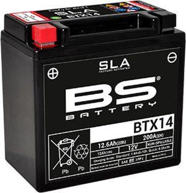 Bs Akü Sla (kuru) Btx14 12v12ah Bmw F650 F800 Gs K1200r S R1200gs Honda Vt750 1100 1300 C Hyosung Gt - Image 1