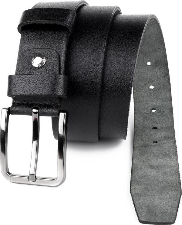 Hakiki Deri Erkek Kemer Extra Yumuşak 4 cm Kumaş ve Kot Siyah - Image 1