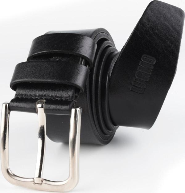 Lugmo %100 Tek Kat Deri Hakiki Manda Derisi Erkek Kot Kemeri Siyah - Image 1