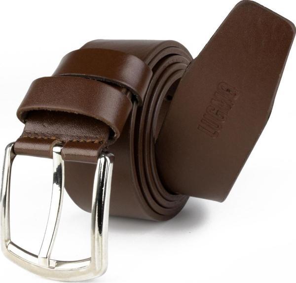 Lugmo %100 Tek Kat Deri Hakiki Manda Derisi Erkek Kot Kemeri Kahverengi - Image 1