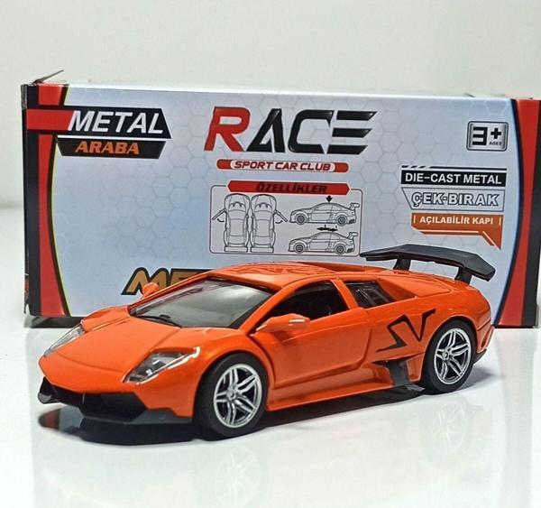 Motor Max 1:36 Lamborghini Sv Orange Çek Birak Metal Araba - Image 1
