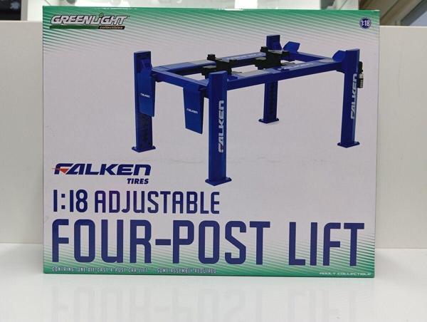 Greenlight 1:18 Post Araç Lift (Falken) Metal Garaj Seti - Image 1