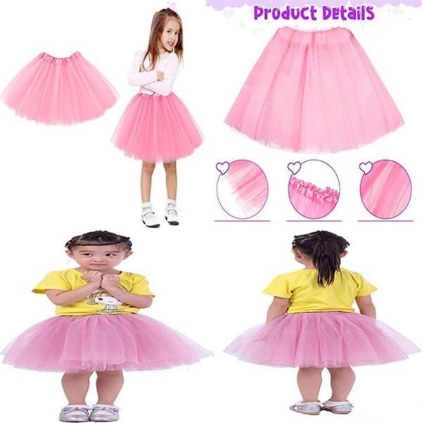 Pembe Renk Tütü Etek Bale Eteği Gösteri Eteği Çocuk Bebek Boy - Image 1