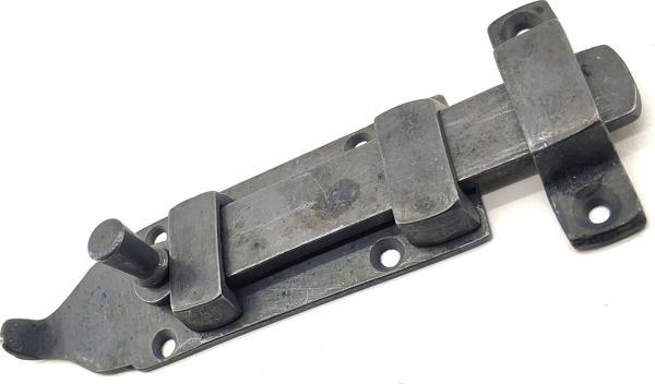 Antika Tarz Dekoratif Pirinç Yassı Kapı Sürgüsü - 35x145 mm, Oksit - Image 1