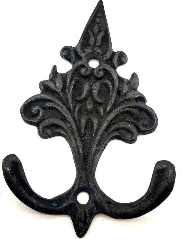 Antika Tarz Dekoratif Pirinç Çam Figürlü Askı - 98x57 mm, Oksit - Image 1
