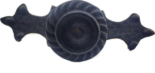 Antika Tarz Dekoratif Pirinç Çizgili Düğme - 35x100 mm, Büyük, Oksit - Image 1