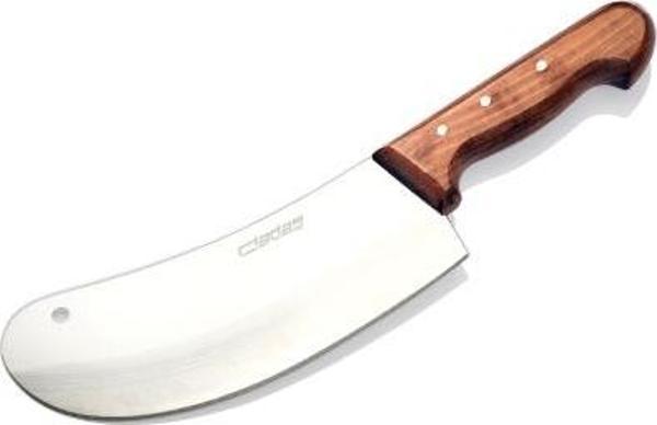 Bursa Paslanmaz Mutfak Soğan Satırı, Börek Bıçağı No:2, 18 cm - Ahşap Sap - Image 1