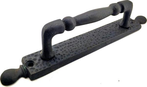 Antika Tarz Dekoratif Pirinç Misket Çekme Kapı Kolu - 223x33 mm, Oksit - Image 1
