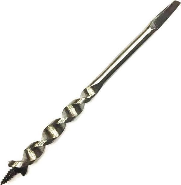 Fenerli Ahşap Burgu El / Matkap Ucu - Dört Köşe 12 mm - Image 1